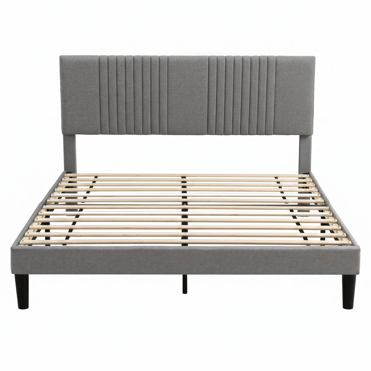 Queen Adjustable Headboard Bed Frame 300kg Capacity - Grey - Furniture > Bedroom > Beds & Bed Frames - Rivercity House & Home Co. (ABN 18 642 972 209) - Affordable Modern Furniture Australia