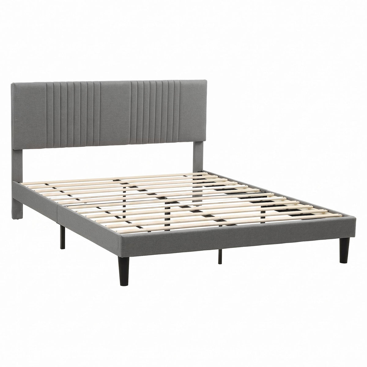 Queen Adjustable Headboard Bed Frame 300kg Capacity - Grey - Furniture > Bedroom > Beds & Bed Frames - Rivercity House & Home Co. (ABN 18 642 972 209) - Affordable Modern Furniture Australia