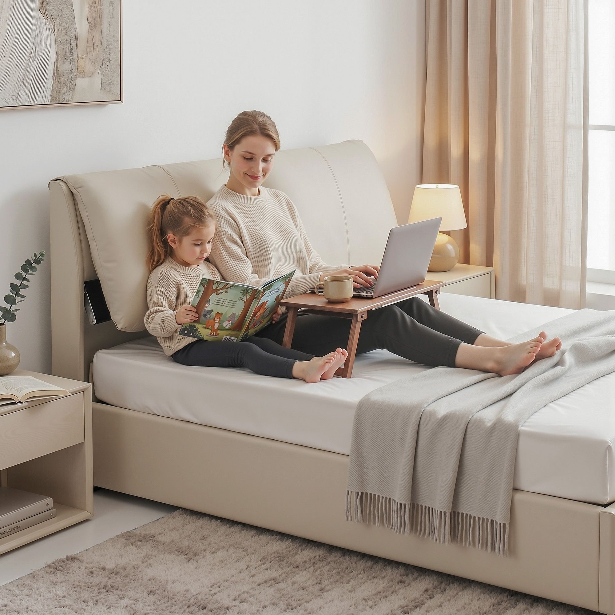 Queen Bed Frame Gas Lift Storage 3 Drawers Adjustable Headboard Platform Base - Furniture > Bedroom > Beds & Bed Frames - Rivercity House & Home Co. (ABN 18 642 972 209) - Affordable Modern Furniture Australia