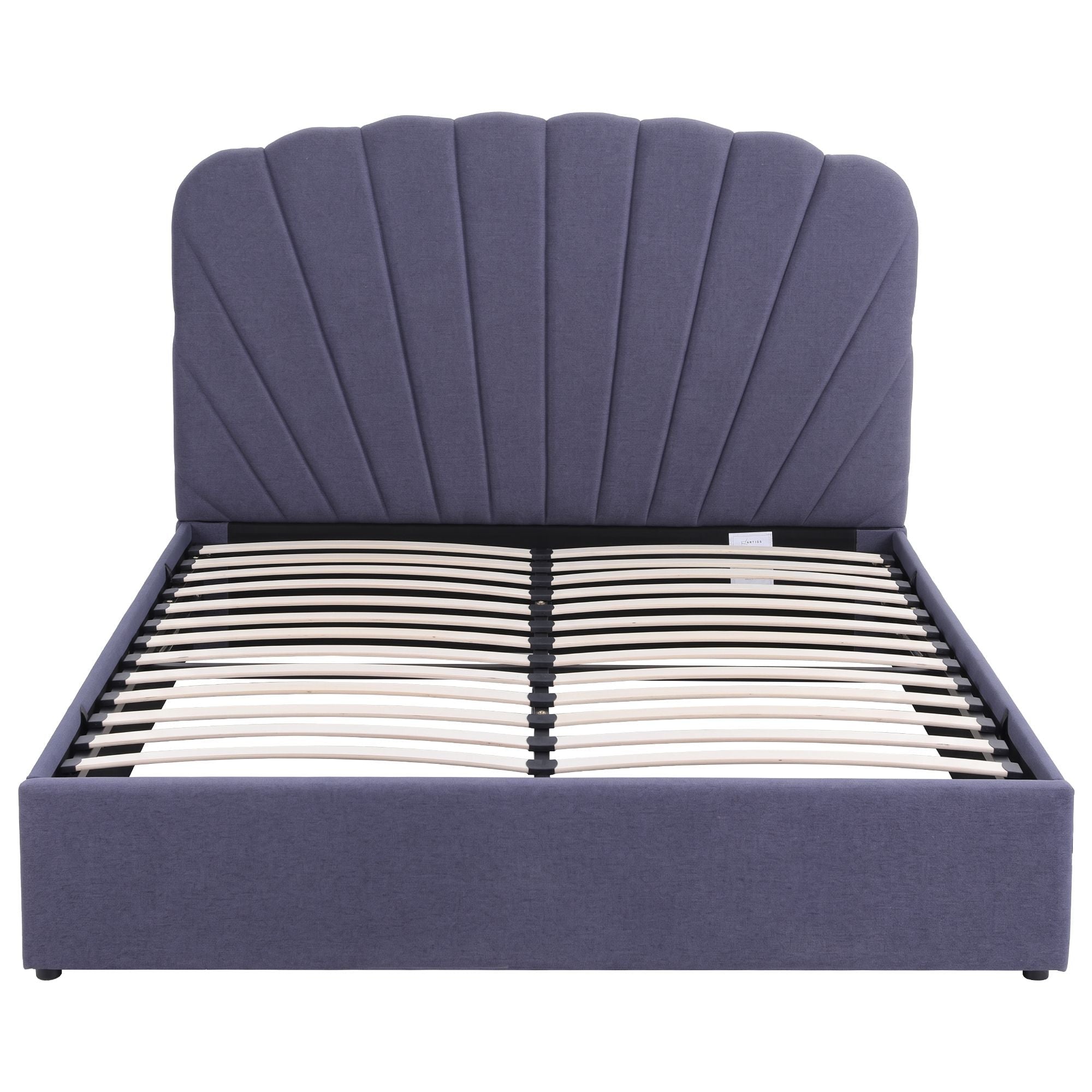 Queen Bed Frame with Hydraulic Lift Storage and USB Ports - Grey - Furniture > Bedroom > Beds & Bed Frames - Rivercity House & Home Co. (ABN 18 642 972 209) - Affordable Modern Furniture Australia