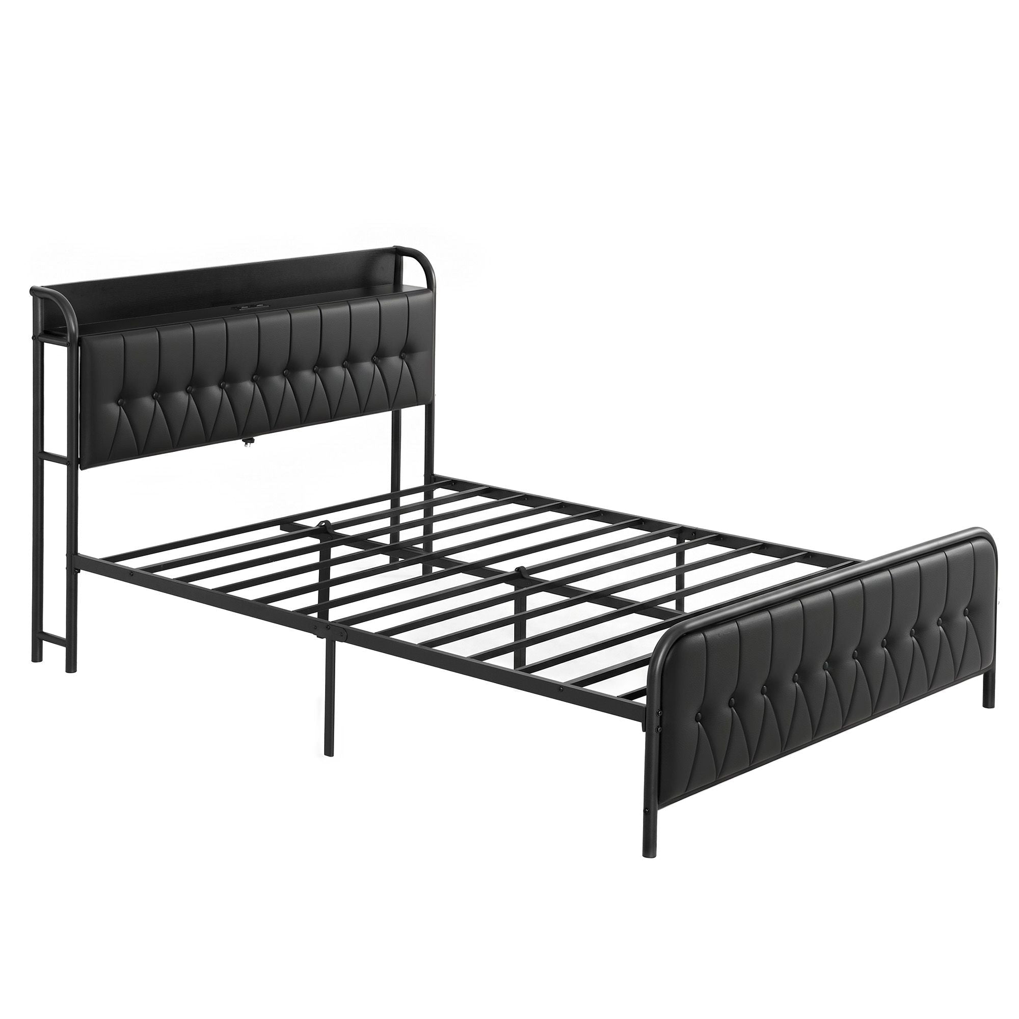 Queen Bed Frame with Storage Headboard SAA Certified Charging Station - Furniture > Bedroom > Beds & Bed Frames - Rivercity House & Home Co. (ABN 18 642 972 209) - Affordable Modern Furniture Australia
