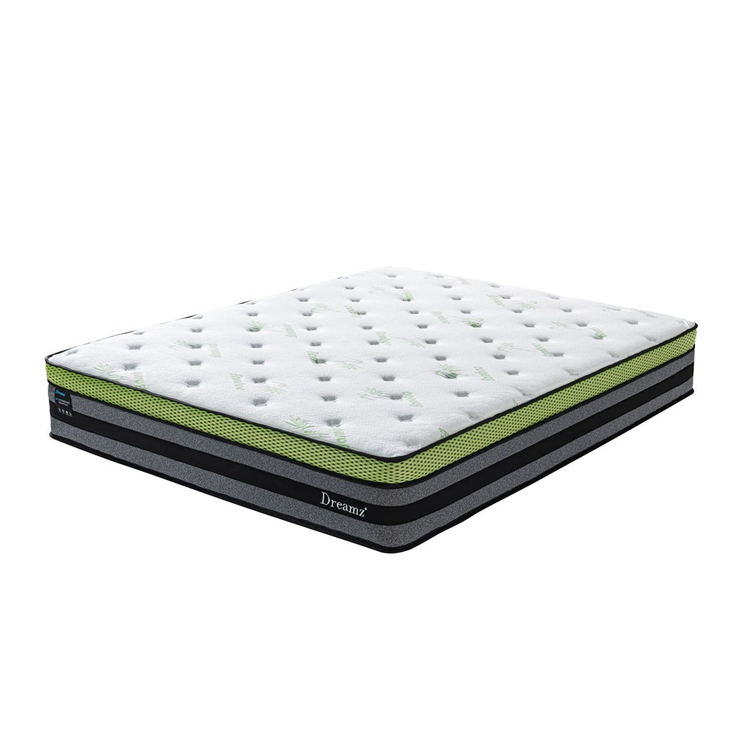 Queen Cooling Pocket Spring Mattress - White - Rivercity House & Home Co. (ABN 18 642 972 209) - Affordable Modern Furniture Australia