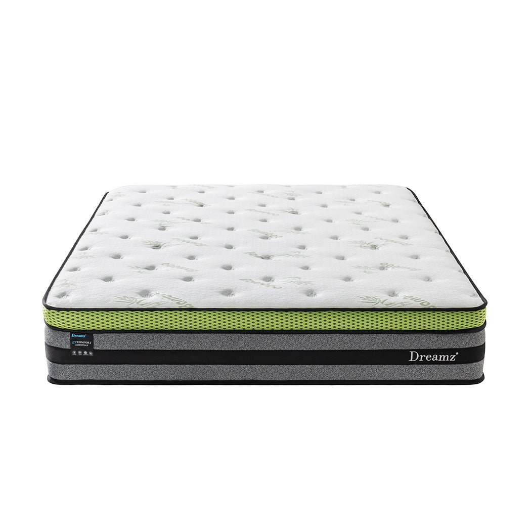 Queen Cooling Pocket Spring Mattress - White - Rivercity House & Home Co. (ABN 18 642 972 209) - Affordable Modern Furniture Australia