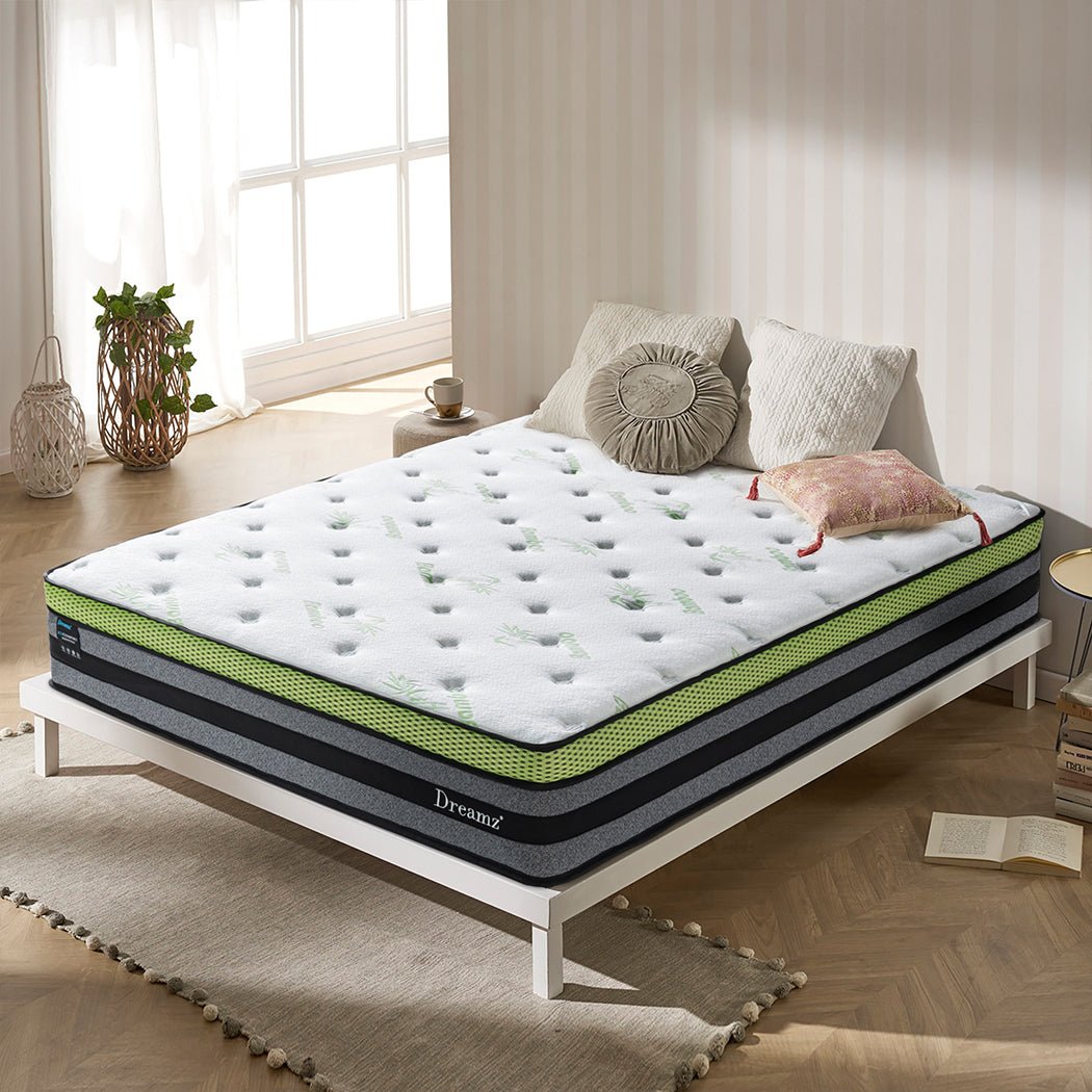 Queen Cooling Pocket Spring Mattress - White - Rivercity House & Home Co. (ABN 18 642 972 209) - Affordable Modern Furniture Australia