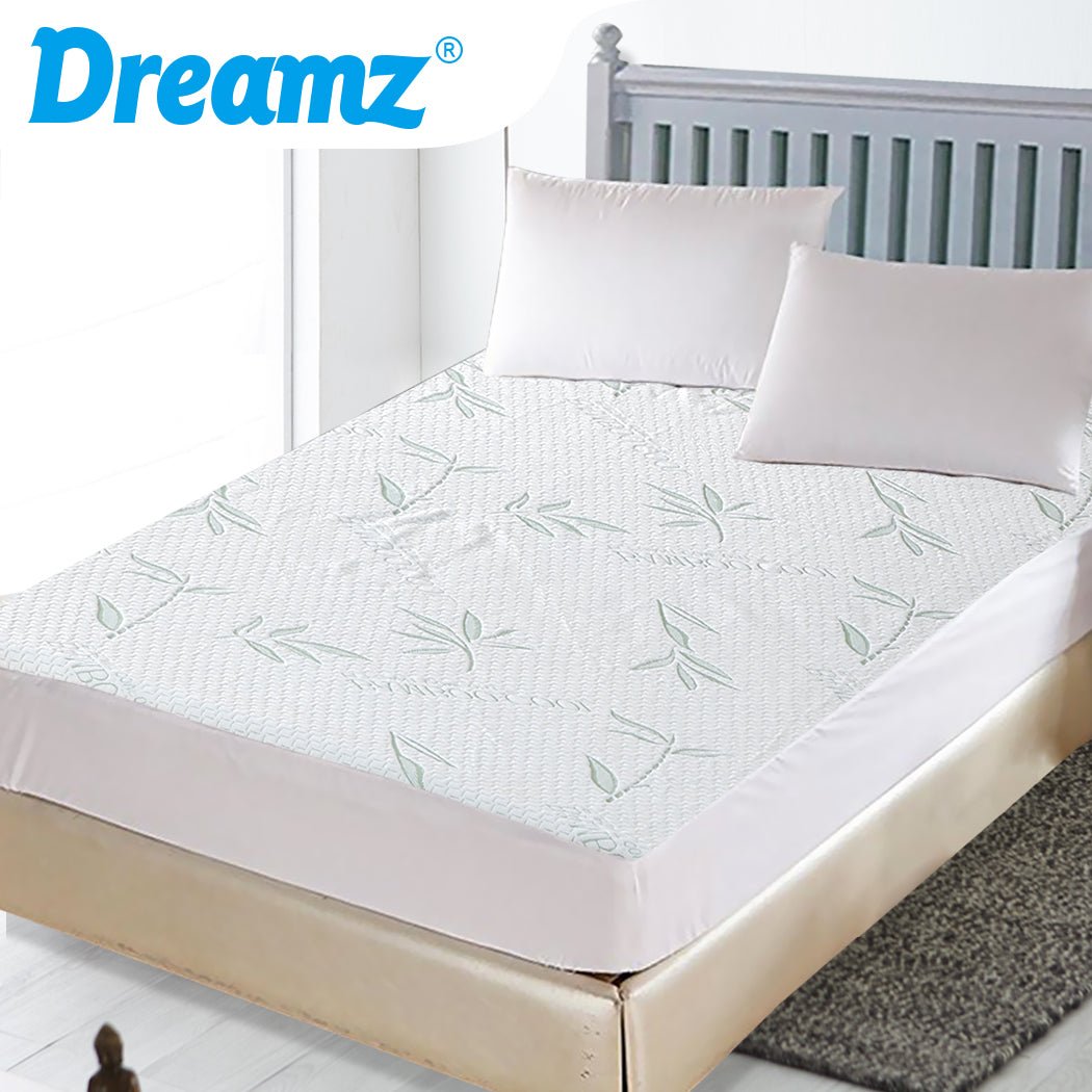 Queen Fully Fitted Waterproof Mattress Protector Cover - White - Rivercity House & Home Co. (ABN 18 642 972 209) - Affordable Modern Furniture Australia