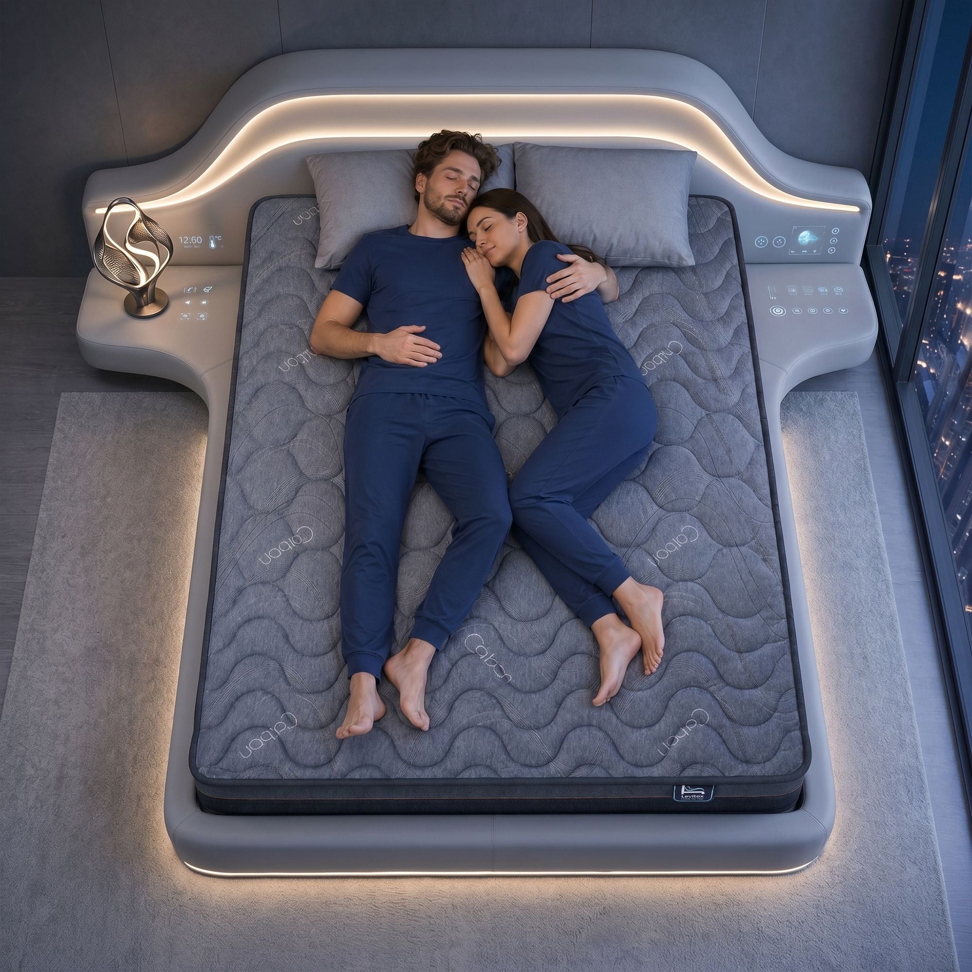 Queen Mattress 25 cm Hybrid Pocket Spring with 4cm Egg Crate Foam for Deep Sleep Bamboo Charcoal Fabric - Furniture > Mattresses > Queen Mattress - Rivercity House & Home Co. (ABN 18 642 972 209) - Affordable Modern Furniture Australia