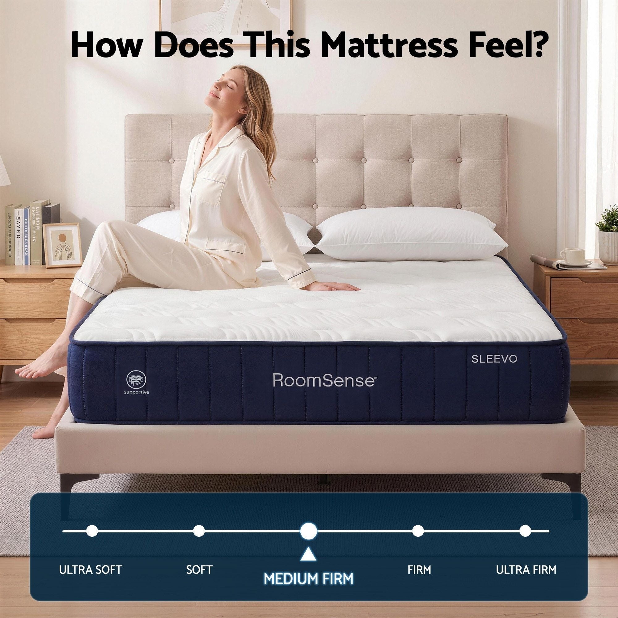 Queen Mattress, 26cm Orthopedic Firm Mattress for Back Pain Relief, Pocket Spring Hybrid Mattress Queen Size for Home & Rental - Furniture > Mattresses > Queen Mattress - Rivercity House & Home Co. (ABN 18 642 972 209) - Affordable Modern Furniture Australia