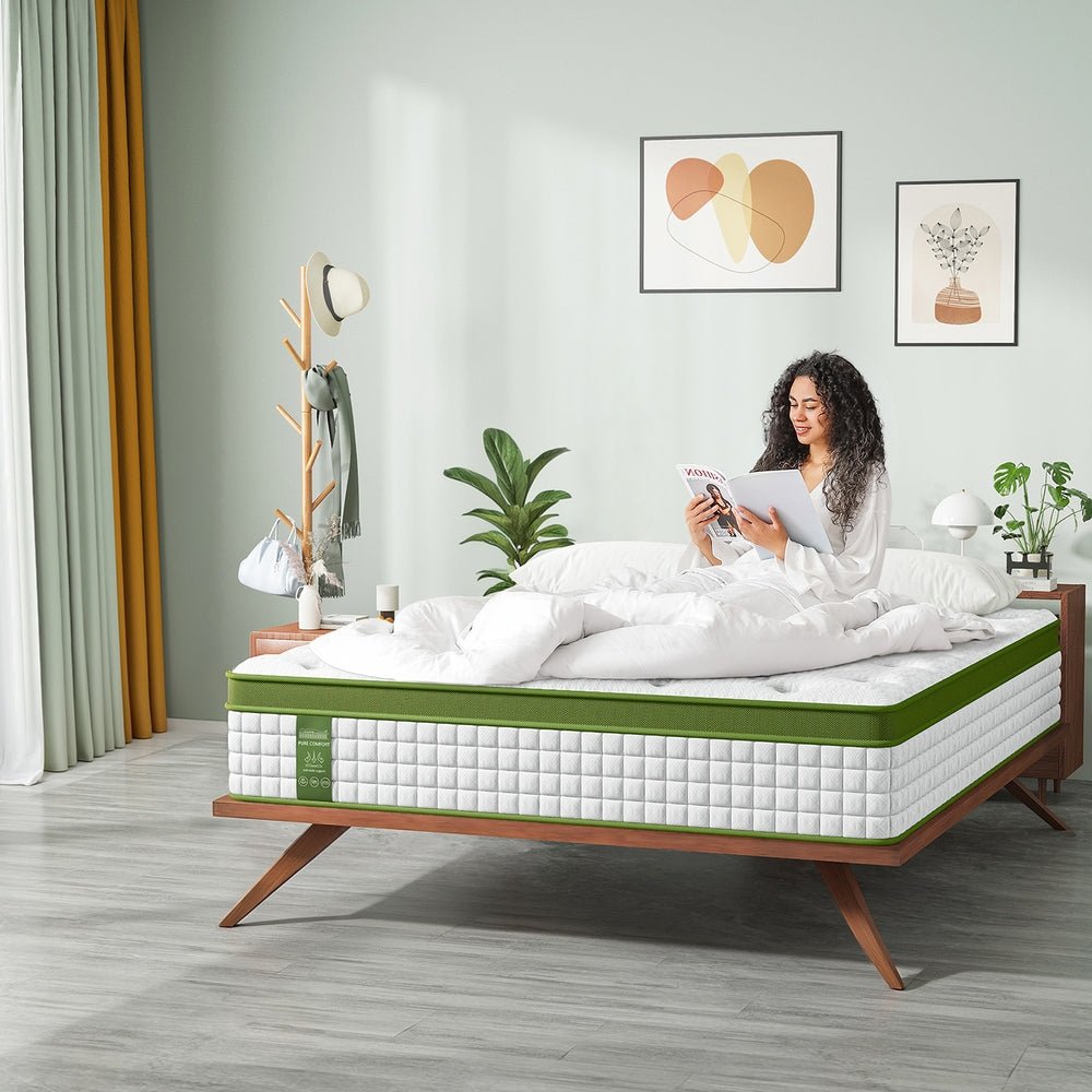 Queen Mattress 30cm Medium Firm Hybrid Mattress for Pressure Relief Motion Isolation - Furniture > Mattresses > Queen Mattress - Rivercity House & Home Co. (ABN 18 642 972 209) - Affordable Modern Furniture Australia