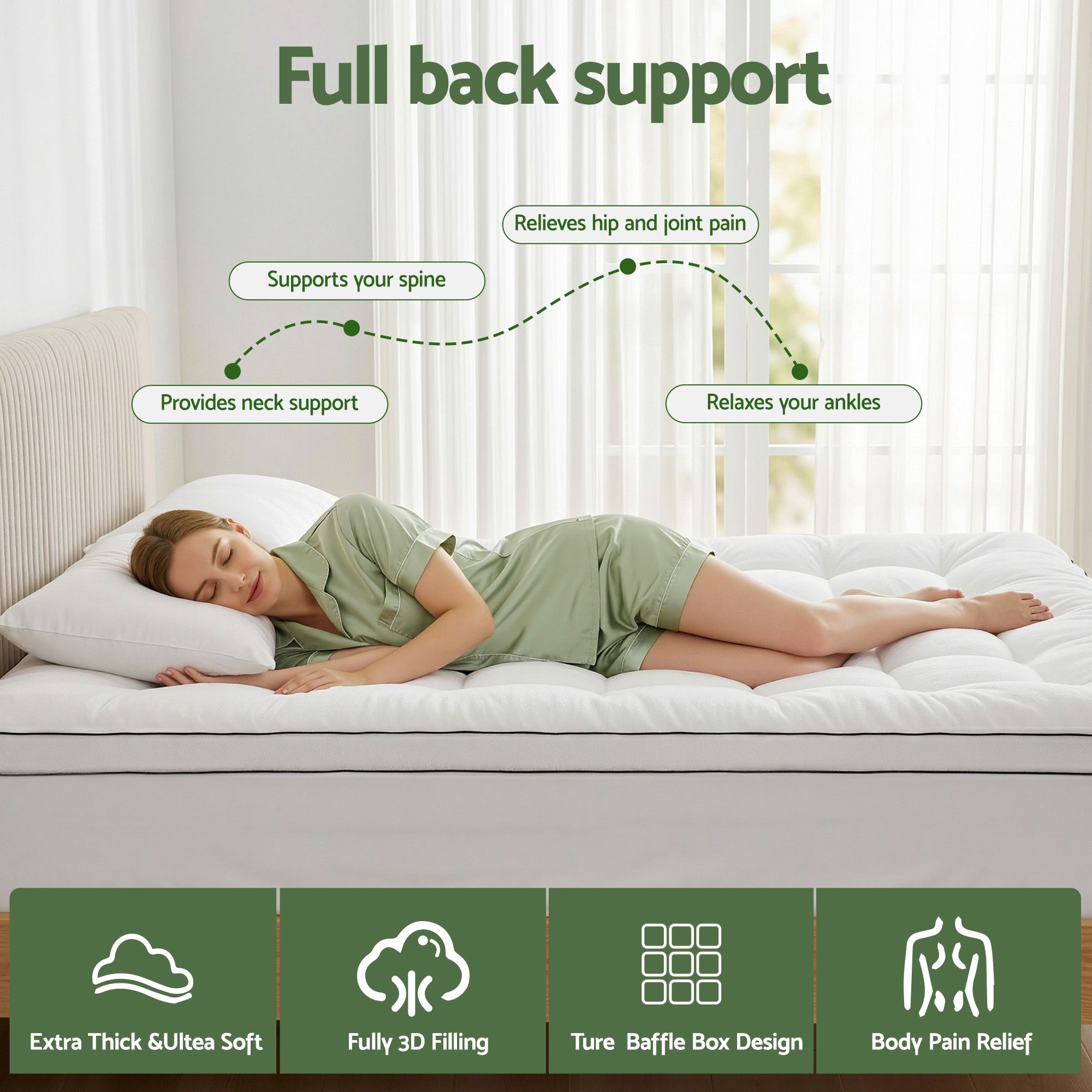 Queen Mattress Topper 5cm Coral Fleece - Furniture > Mattresses > Mattress Toppers - Rivercity House & Home Co. (ABN 18 642 972 209) - Affordable Modern Furniture Australia