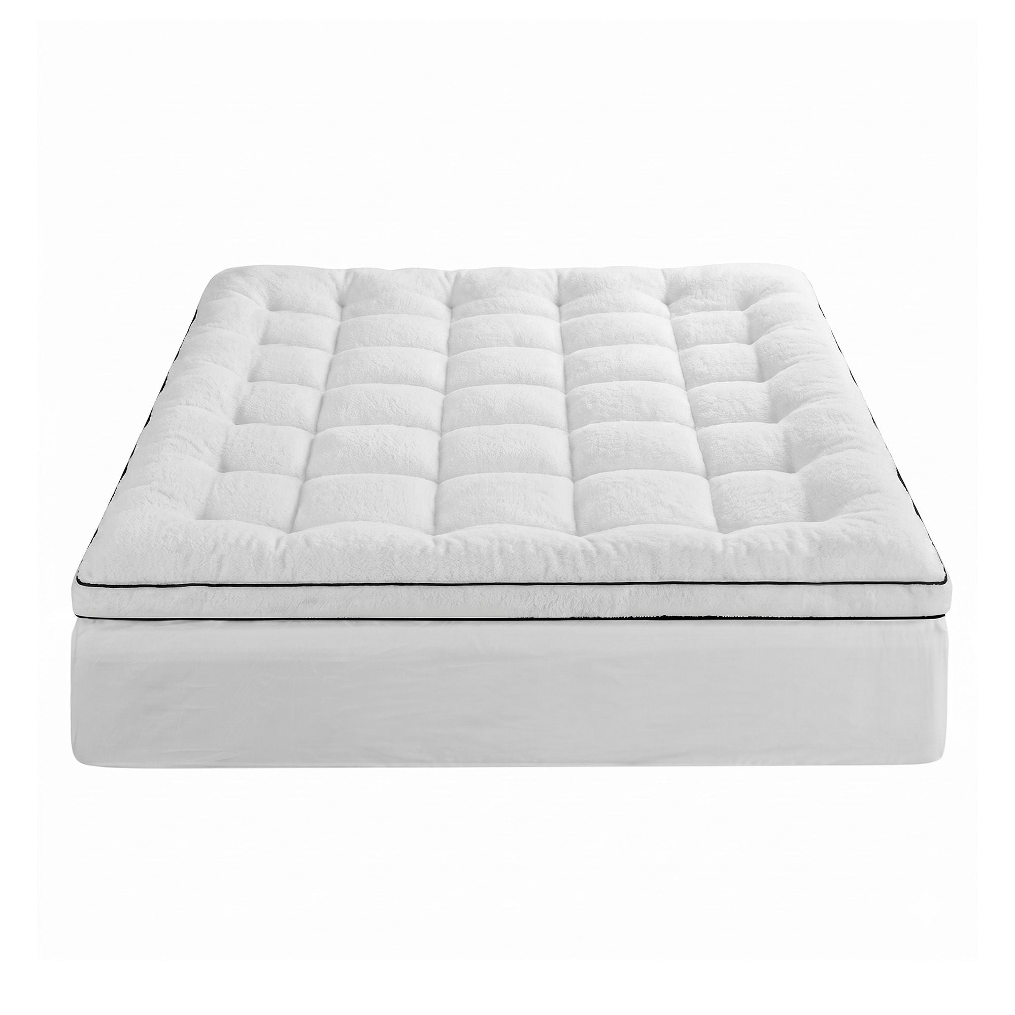 Queen Mattress Topper 5cm Coral Fleece - Furniture > Mattresses > Mattress Toppers - Rivercity House & Home Co. (ABN 18 642 972 209) - Affordable Modern Furniture Australia