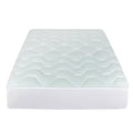 Queen Mattress Topper Pillowtop Memory Foam Cover Protector - White and Blue