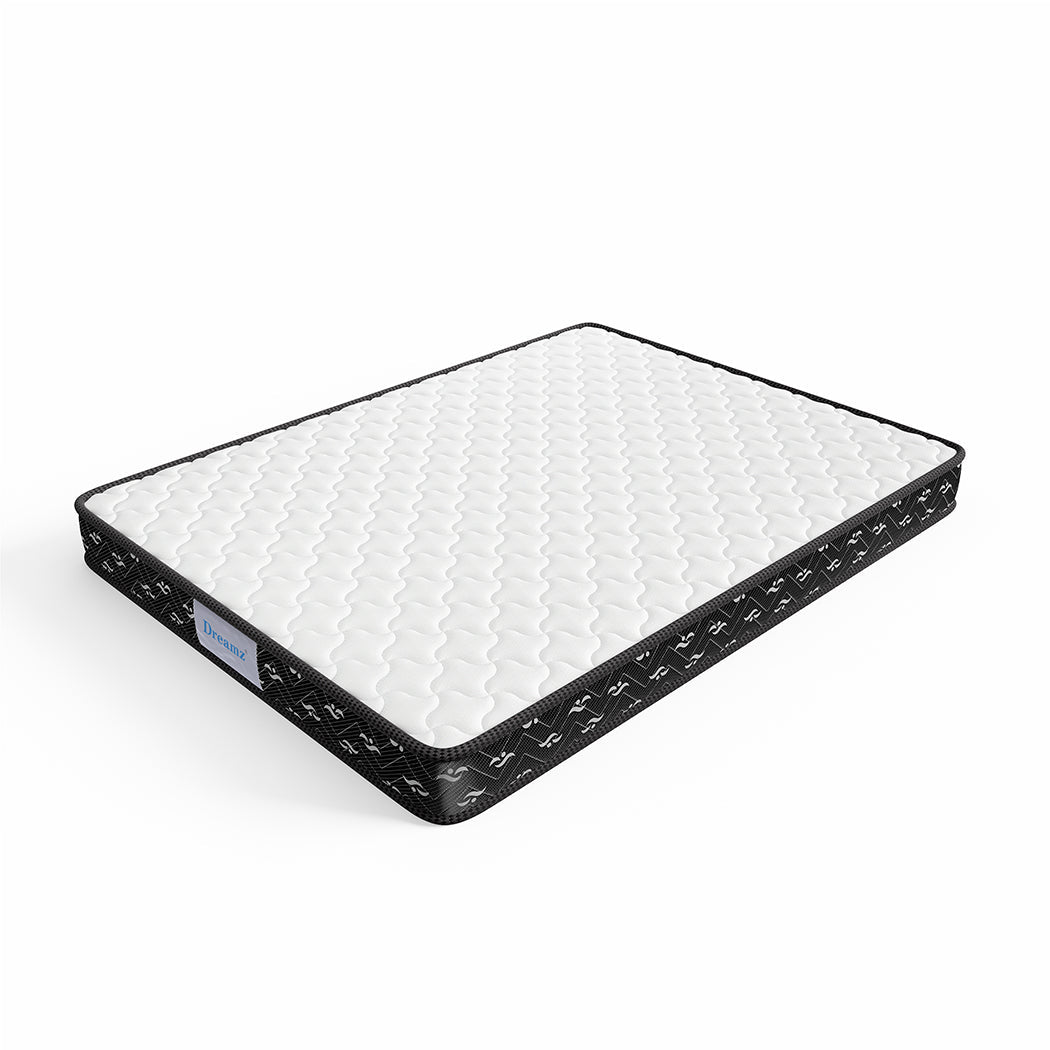 Queen Pocket Bonnell Spring Mattress 16cm Thick - White and Black - Rivercity House & Home Co. (ABN 18 642 972 209) - Affordable Modern Furniture Australia