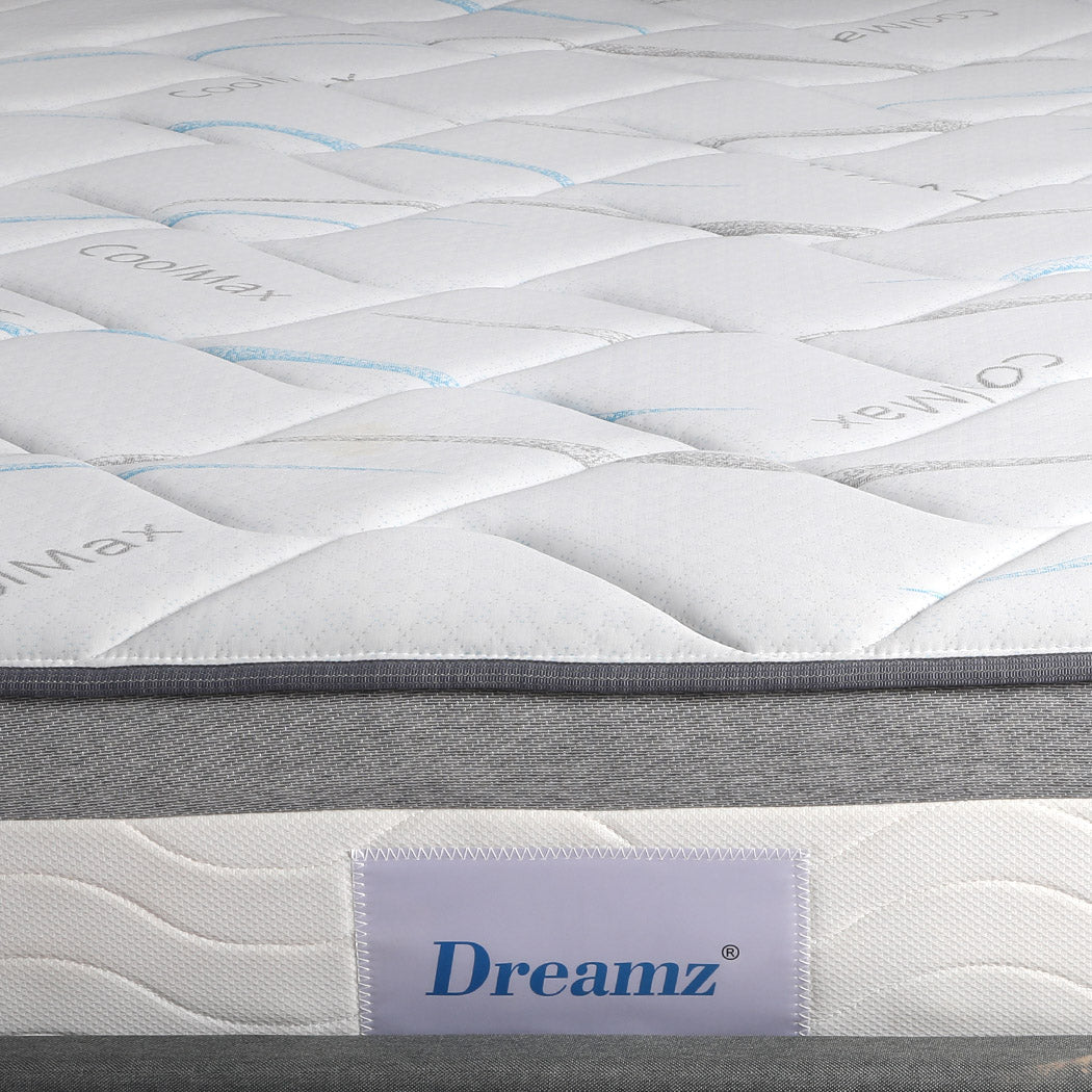 Queen Pocket Spring Mattress Bed 25cm Thick Medium Firm - White - Rivercity House & Home Co. (ABN 18 642 972 209) - Affordable Modern Furniture Australia