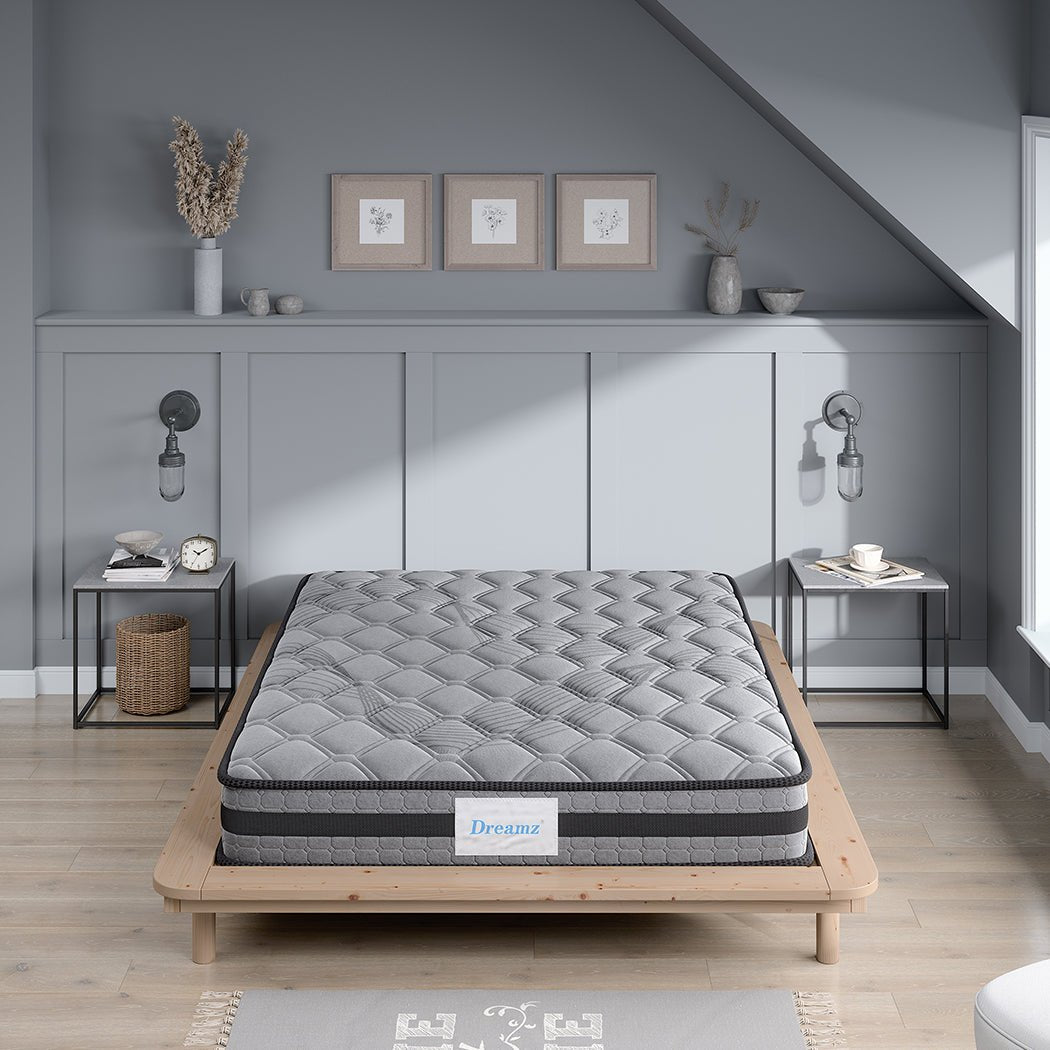 Queen Pocket Spring Mattress Medium Firm - Grey - Rivercity House & Home Co. (ABN 18 642 972 209) - Affordable Modern Furniture Australia