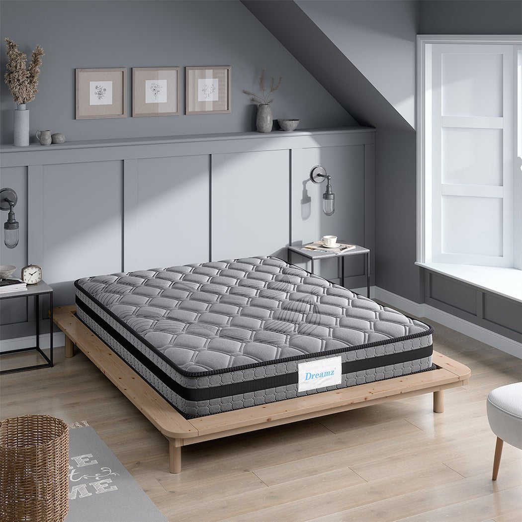 Queen Pocket Spring Mattress Medium Firm - Grey - Rivercity House & Home Co. (ABN 18 642 972 209) - Affordable Modern Furniture Australia