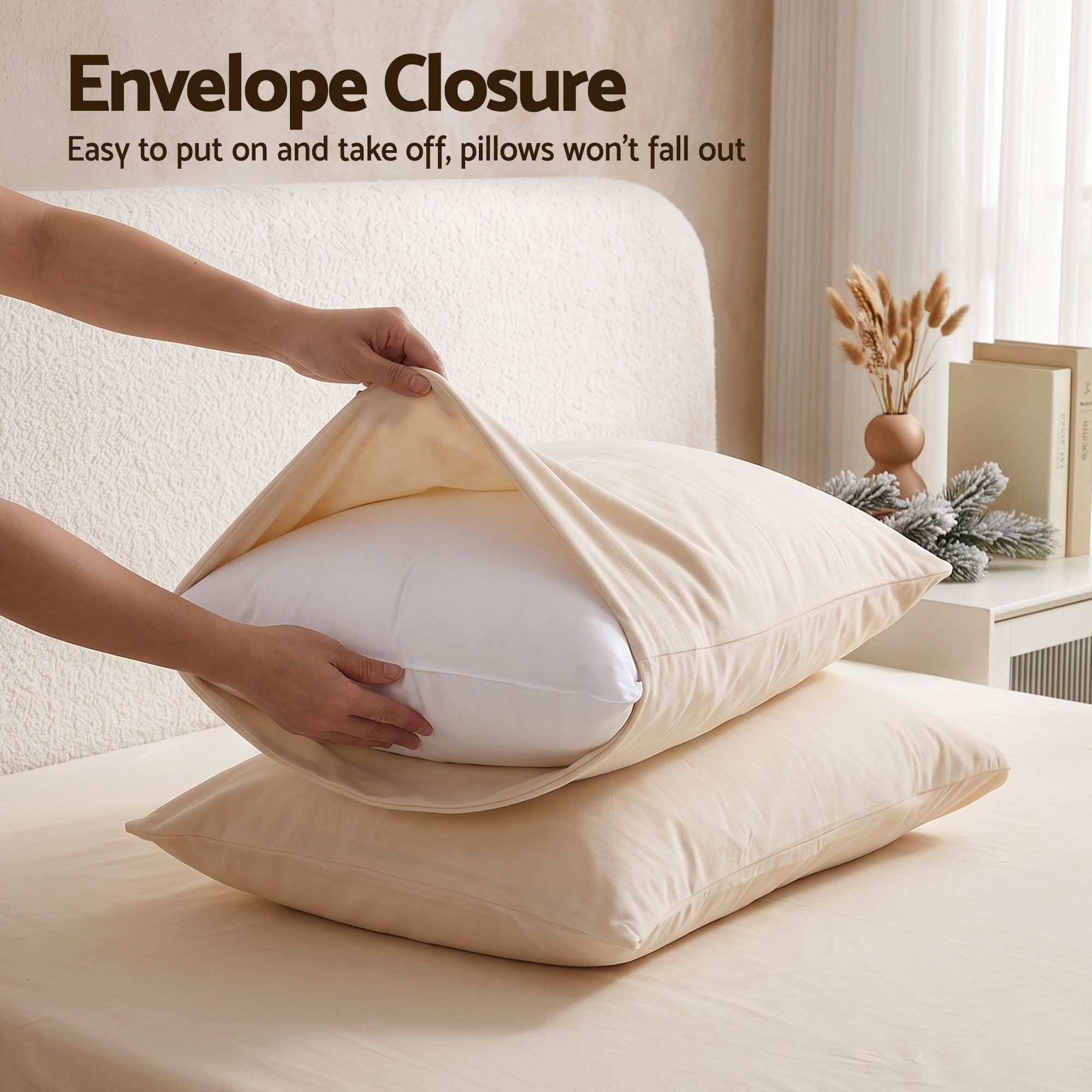 Queen Sheet Set 150 GSM Anti-pilling Micro Flannel, Fast Drying Lightweight 4 Piece, 40CM Deep Pocket Fits Thick Mattress, Cream White - Home & Garden > Bedding > Bed Sheets - Rivercity House & Home Co. (ABN 18 642 972 209) - Affordable Modern Furniture Australia