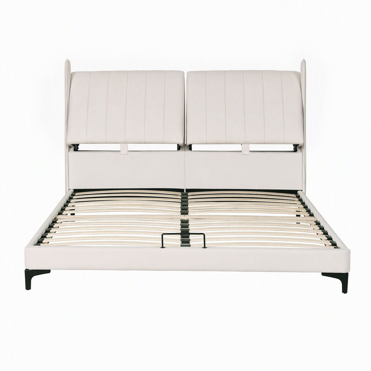 Queen Size Bed Frame with Adjustable PU Leather Headboard - Furniture > Bedroom > Beds & Bed Frames - Rivercity House & Home Co. (ABN 18 642 972 209) - Affordable Modern Furniture Australia