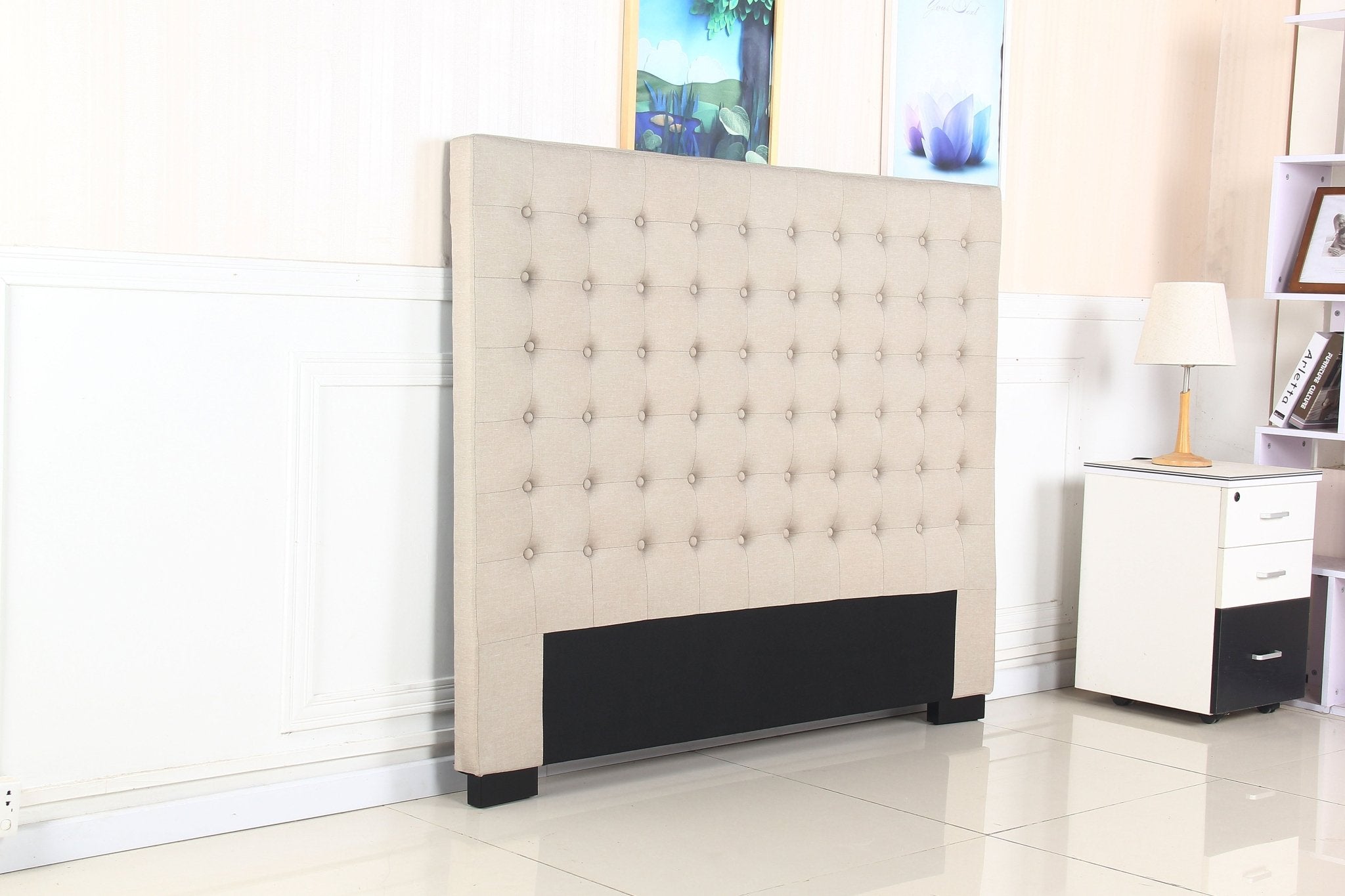 Queen Size | Cilantro Headboard (Beige) - Rivercity House & Home Co. (ABN 18 642 972 209) - Affordable Modern Furniture Australia