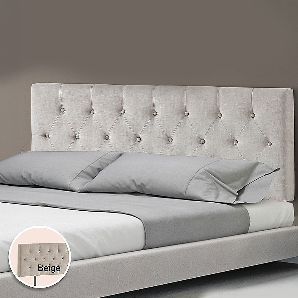 Queen Size | Deluxe Headboard Bedhead (Beige) - Rivercity House & Home Co. (ABN 18 642 972 209) - Affordable Modern Furniture Australia