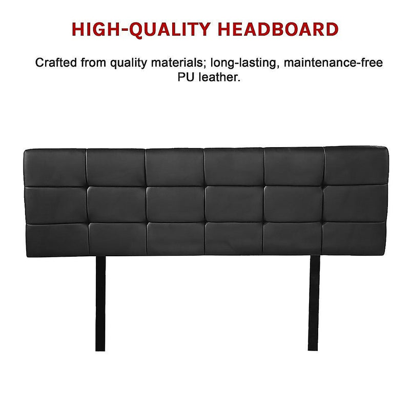 Queen Size | Deluxe Headboard Bedhead (Black) - Rivercity House & Home Co. (ABN 18 642 972 209) - Affordable Modern Furniture Australia