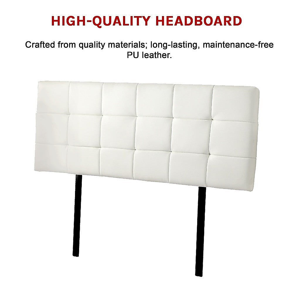 Queen Size | Deluxe Headboard Bedhead (White) - Rivercity House & Home Co. (ABN 18 642 972 209) - Affordable Modern Furniture Australia
