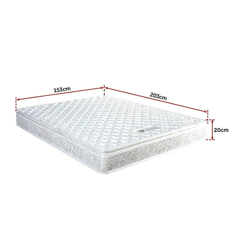 Queen Size | Luxury Latex Pillow Top Topper Spring Mattress - Rivercity House & Home Co. (ABN 18 642 972 209) - Affordable Modern Furniture Australia