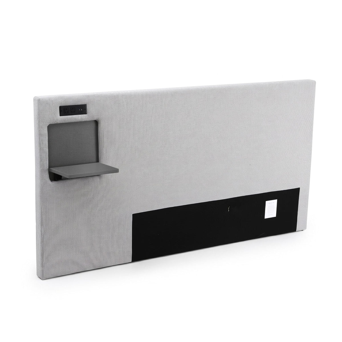 Queen Upholstered Headboard with Foldable Table and Charging Station - Grey - Furniture > Bedroom > Headboards - Rivercity House & Home Co. (ABN 18 642 972 209) - Affordable Modern Furniture Australia