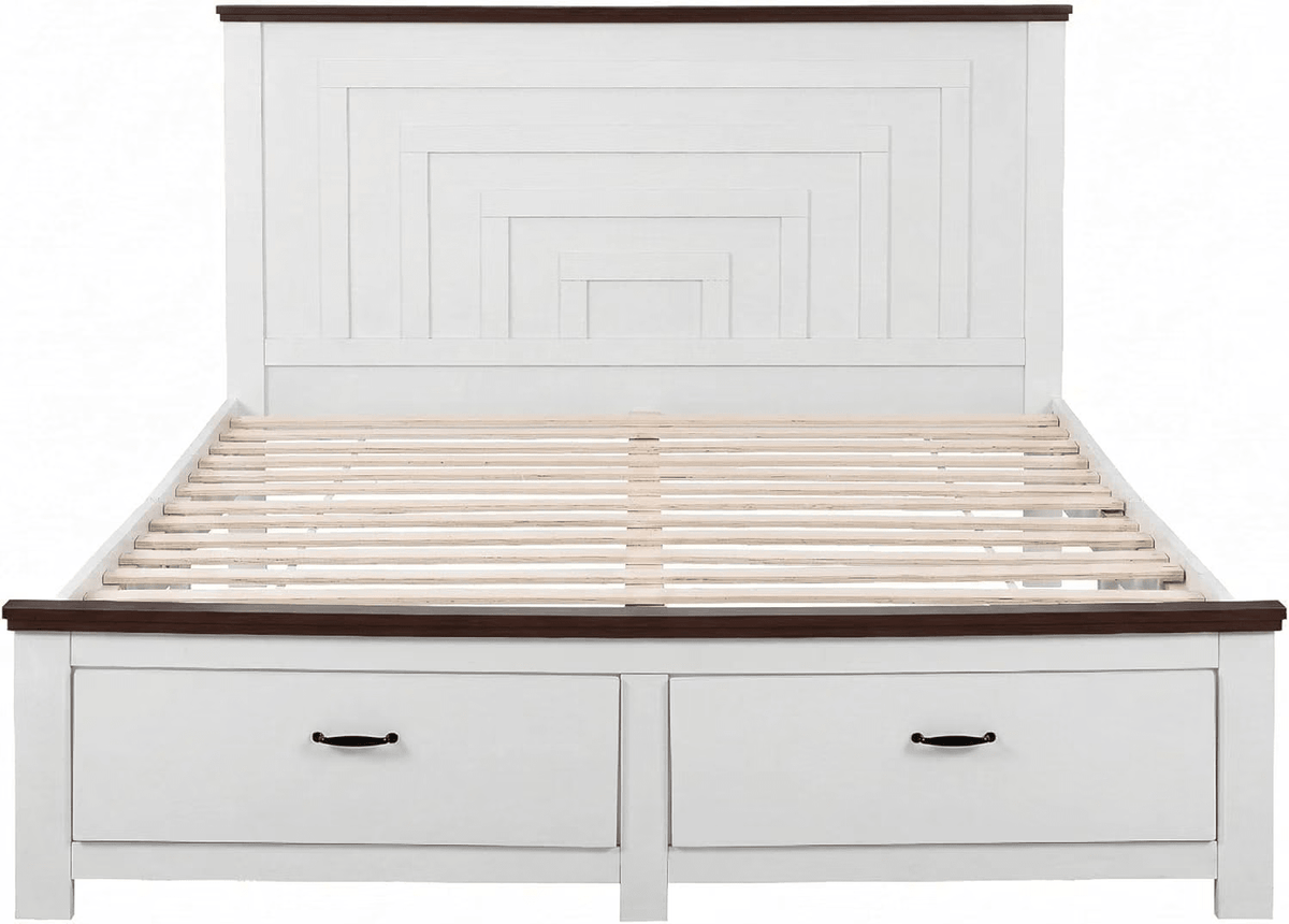 Queen Wooden Bed Frame with 2-Drawer Bedside Tables Bedroom Furniture Set - Furniture > Bedroom > Beds & Bed Frames - Rivercity House & Home Co. (ABN 18 642 972 209) - Affordable Modern Furniture Australia