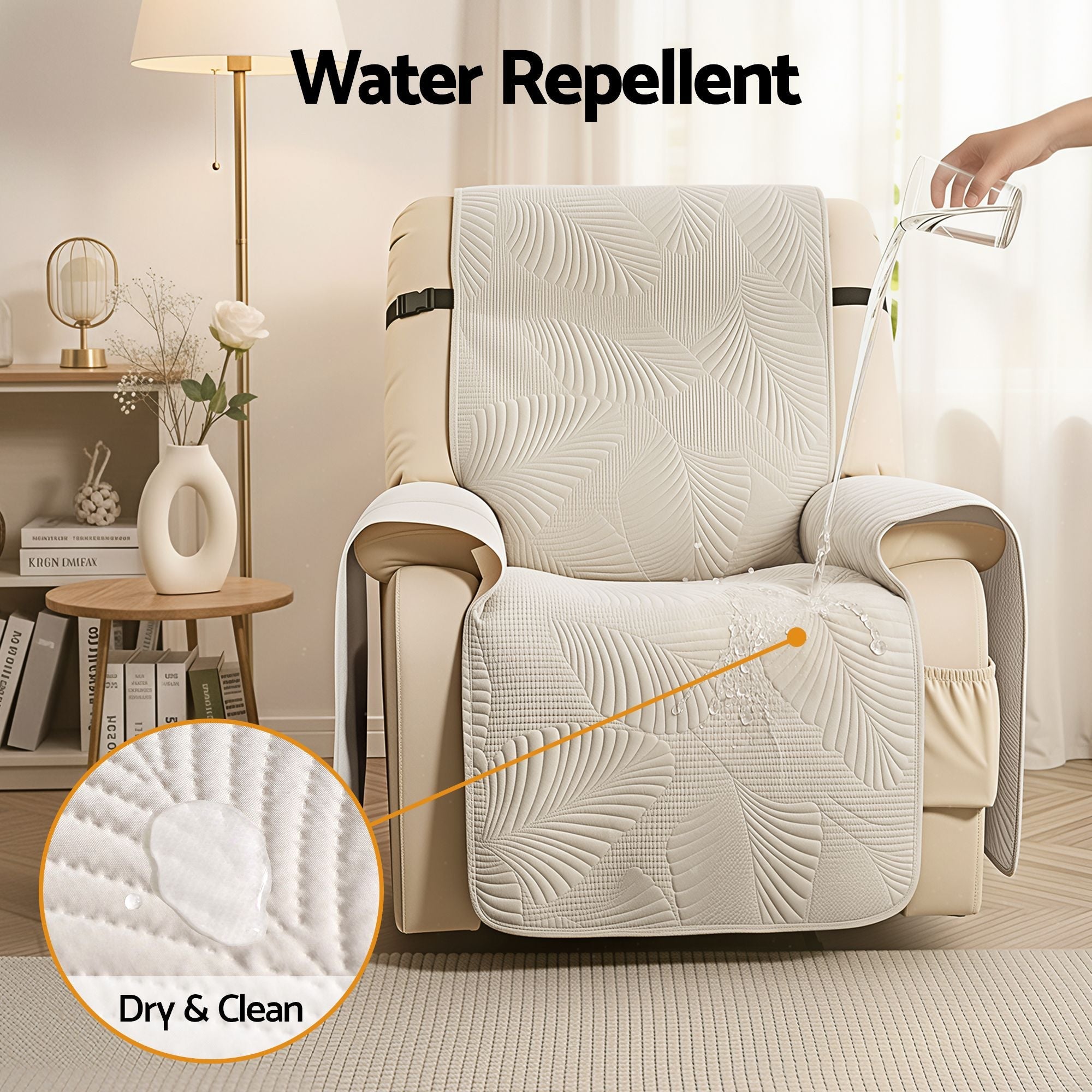 Quilted Recliner Chair Covers 100% Waterproof Recliner Slipcovers - Furniture > Bar Stools & Chairs > Arm Chairs & Recliners - Rivercity House & Home Co. (ABN 18 642 972 209) - Affordable Modern Furniture Australia