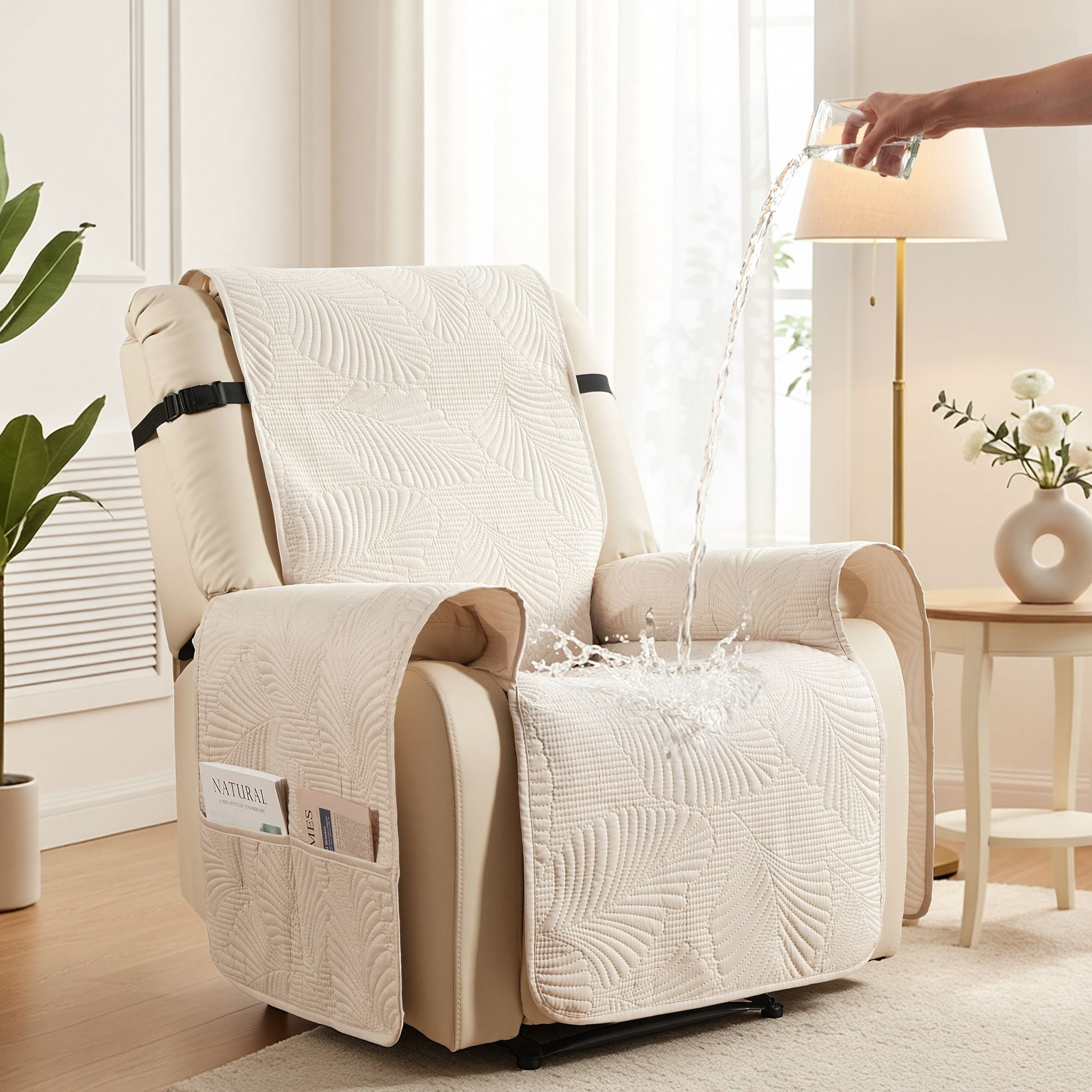 Quilted Recliner Chair Covers 100% Waterproof Recliner Slipcovers - Furniture > Bar Stools & Chairs > Arm Chairs & Recliners - Rivercity House & Home Co. (ABN 18 642 972 209) - Affordable Modern Furniture Australia