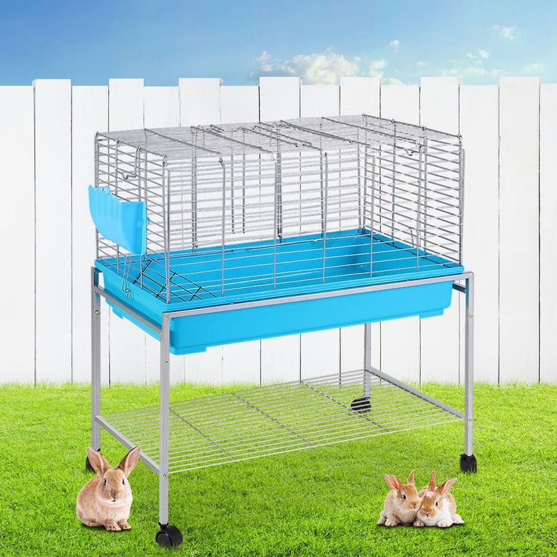 Rabbit Cage Hutch Cages Indoor Hamster Enclosure Carrier Bunny Blue - Pet Care > Cat Supplies - Rivercity House & Home Co. (ABN 18 642 972 209) - Affordable Modern Furniture Australia