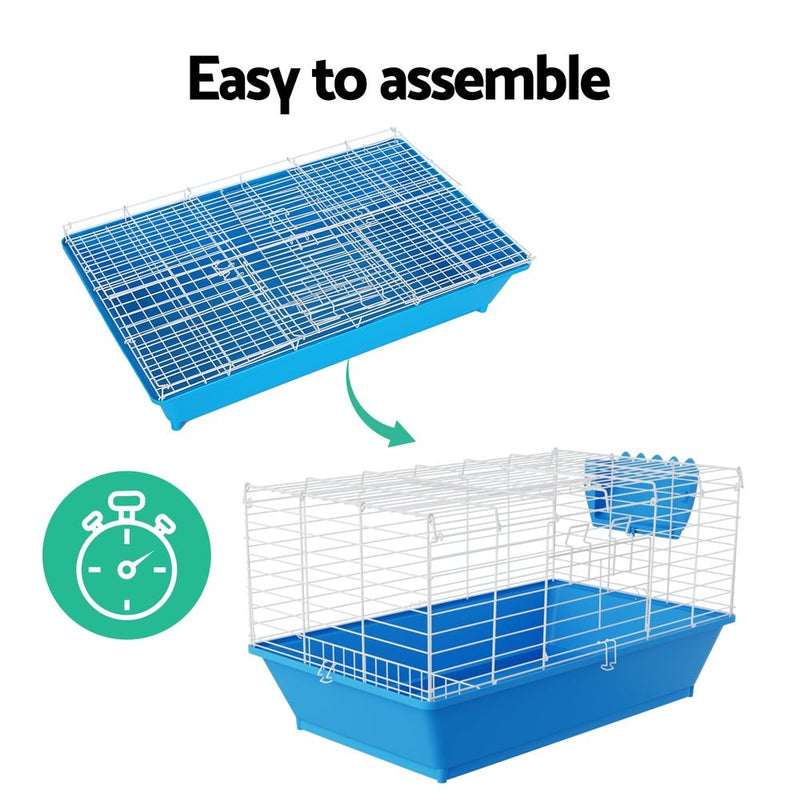 Rabbit Cage Hutch Cages Indoor Hamster Enclosure Carrier Bunny Blue - Pet Care > Cat Supplies - Rivercity House & Home Co. (ABN 18 642 972 209) - Affordable Modern Furniture Australia