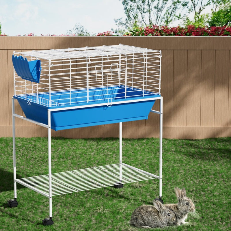 Rabbit Cage Hutch Cages Indoor Hamster Enclosure Carrier Bunny Blue - Pet Care > Cat Supplies - Rivercity House & Home Co. (ABN 18 642 972 209) - Affordable Modern Furniture Australia