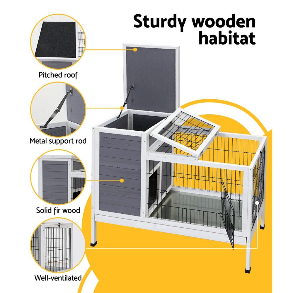 Rabbit Hutch Wooden Ferret Cage Habitat House Outdoor Large - Home & Garden > Shading - Rivercity House & Home Co. (ABN 18 642 972 209) - Affordable Modern Furniture Australia