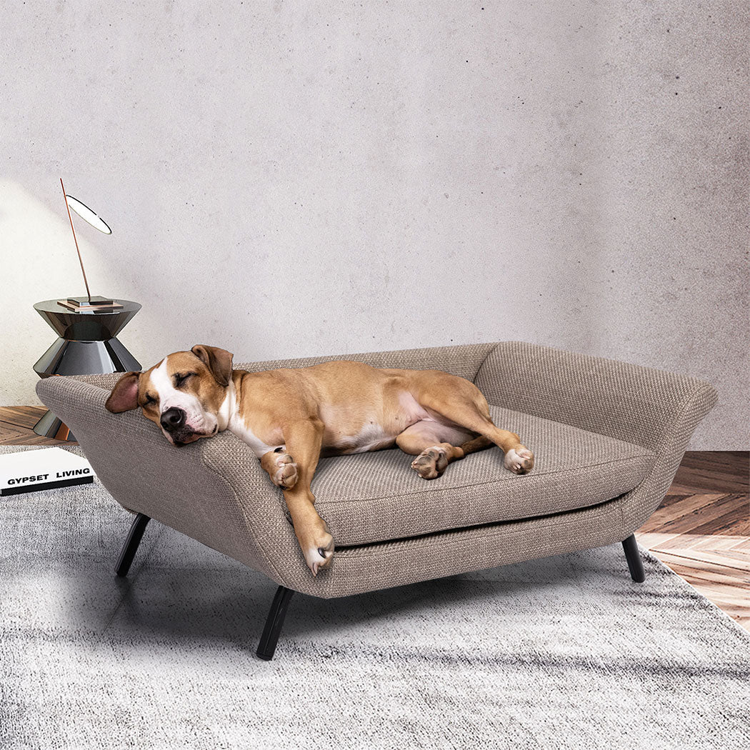 Raised Elevated Soft Pet Sofa Bed - Coffee - Rivercity House & Home Co. (ABN 18 642 972 209) - Affordable Modern Furniture Australia