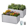 Raised Garden Bed 2 in 1 Modular Galvanised Planter Box Rust Resistant 240x80x60cm