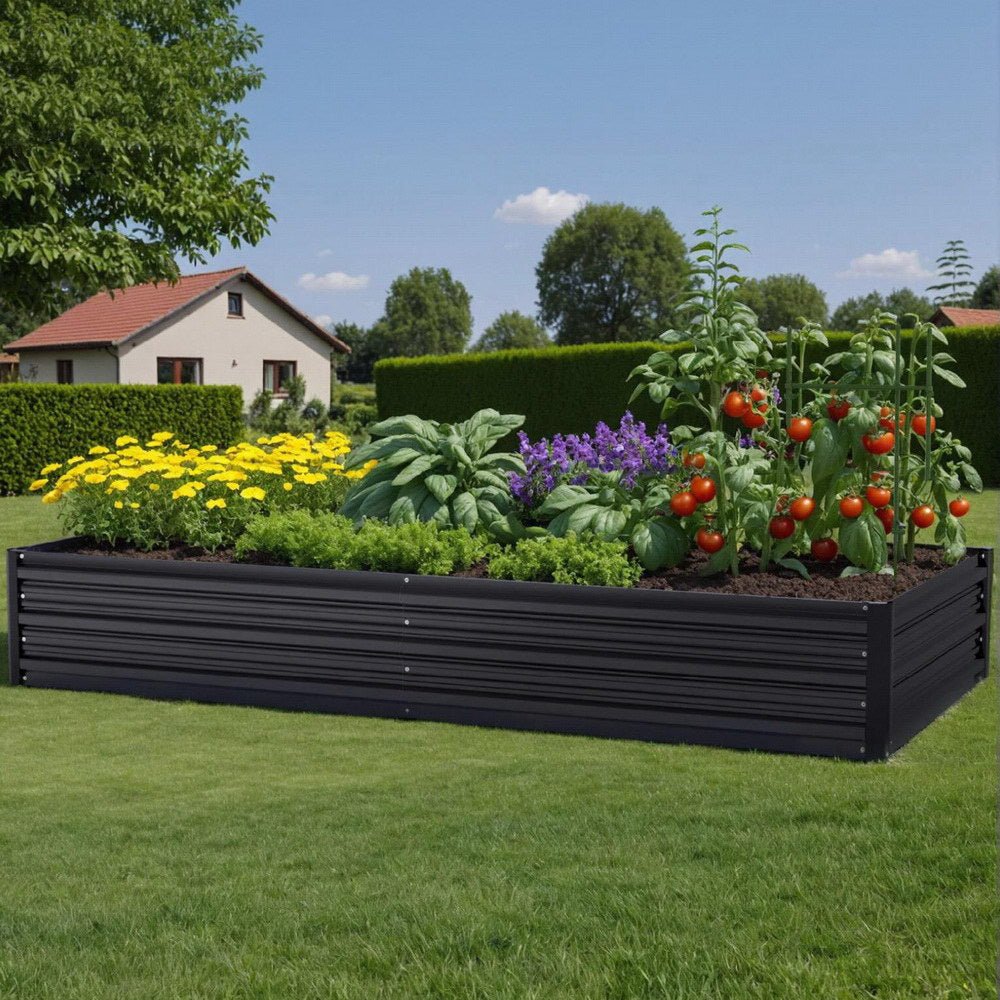 Raised Garden Bed 2 Pcs 210x90cm Planter Box Container Galvanised Metal Outdoor - Home & Garden > Garden Beds > Garden Beds & Planters - Rivercity House & Home Co. (ABN 18 642 972 209) - Affordable Modern Furniture Australia