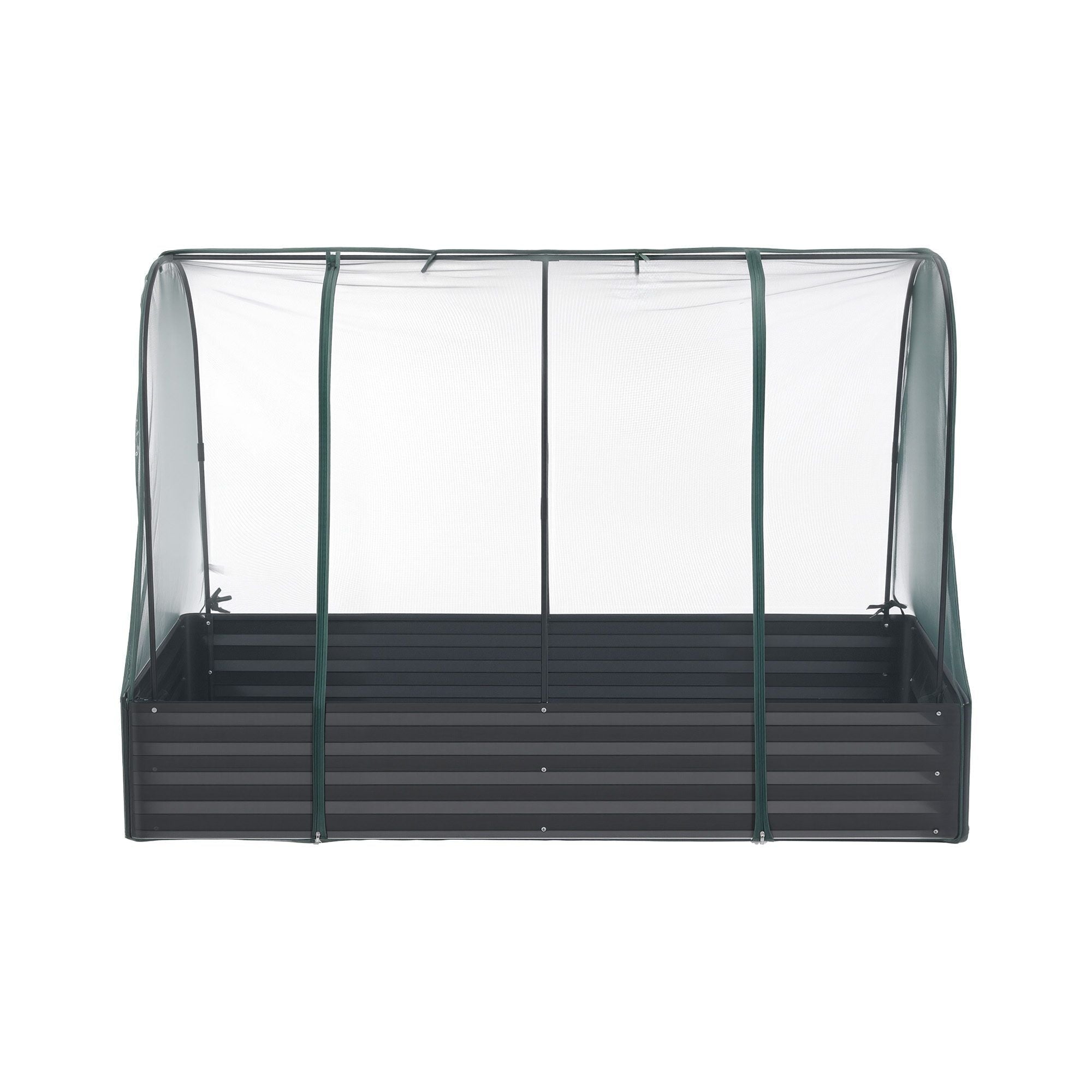 Raised Garden Bed with Mesh Netting Galvanised Planter Box Bird Proof 180x90x120cm - Home & Garden > Garden Beds > Garden Beds & Planters - Rivercity House & Home Co. (ABN 18 642 972 209) - Affordable Modern Furniture Australia