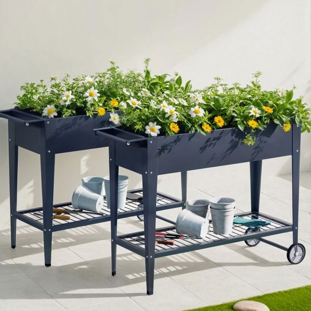 Raised Garden Bed x2 Elevated 100X40X80cm Planter Box Raised Container Herb - Home & Garden > Garden Beds > Garden Beds & Planters - Rivercity House & Home Co. (ABN 18 642 972 209) - Affordable Modern Furniture Australia