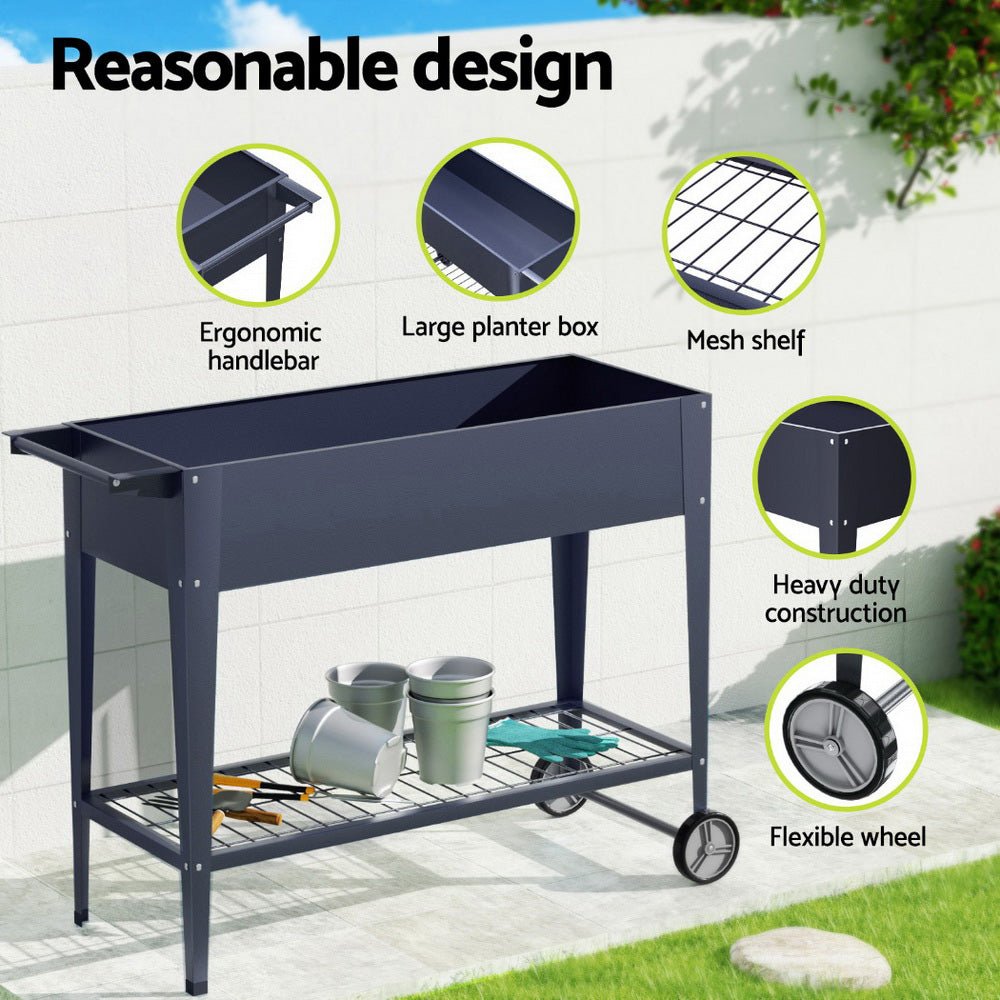Raised Garden Bed x2 Elevated 100X40X80cm Planter Box Raised Container Herb - Home & Garden > Garden Beds > Garden Beds & Planters - Rivercity House & Home Co. (ABN 18 642 972 209) - Affordable Modern Furniture Australia