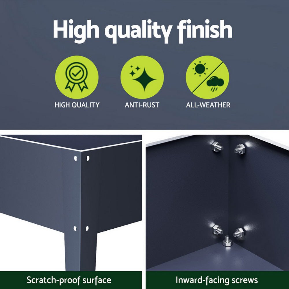 Raised Garden Bed x2 Elevated 100X40X80cm Planter Box Raised Container Herb - Home & Garden > Garden Beds > Garden Beds & Planters - Rivercity House & Home Co. (ABN 18 642 972 209) - Affordable Modern Furniture Australia