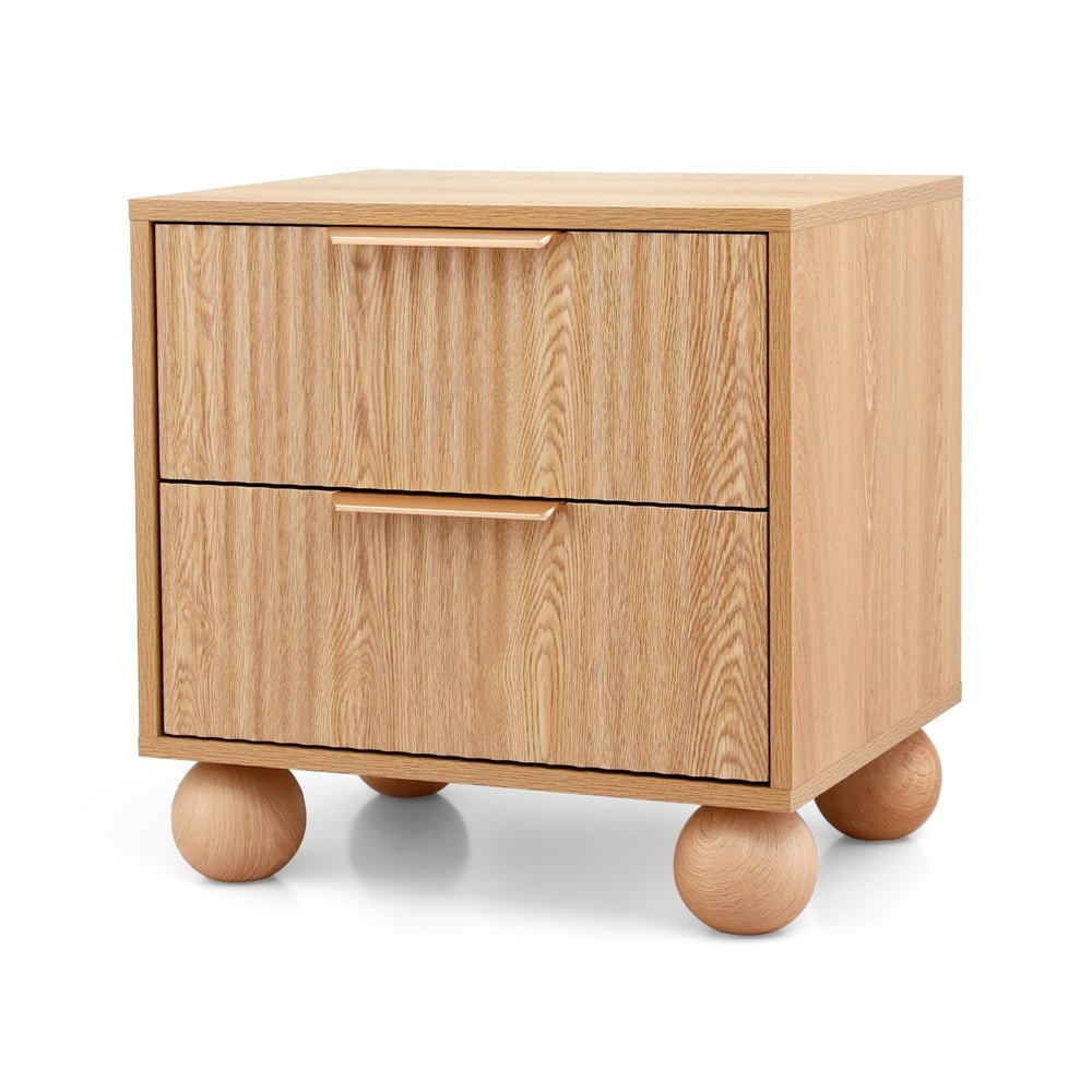 Rattan Bedside Table 2 Drawers Pine - Furniture > Bedroom > Bedside Tables - Rivercity House & Home Co. (ABN 18 642 972 209) - Affordable Modern Furniture Australia