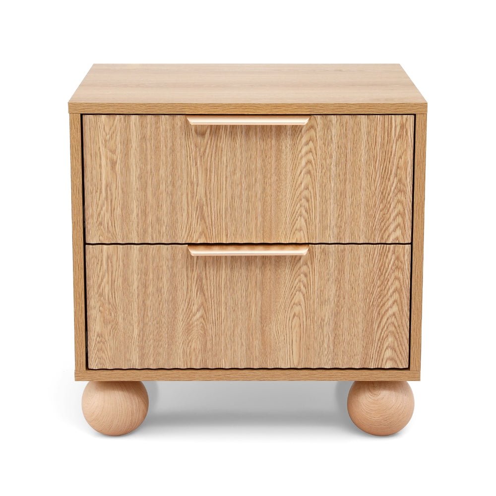 Rattan Bedside Table 2 Drawers Pine - Furniture > Bedroom > Bedside Tables - Rivercity House & Home Co. (ABN 18 642 972 209) - Affordable Modern Furniture Australia