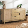 Rattan Large Buffet Sideboard Cabinet
