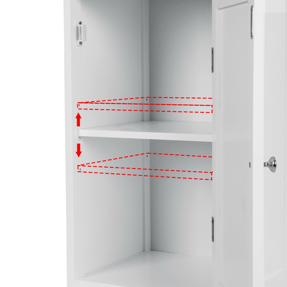 Rattan Style Bathroom Cabinet Bathroom Storage White - Furniture > Bathroom - Rivercity House & Home Co. (ABN 18 642 972 209) - Affordable Modern Furniture Australia