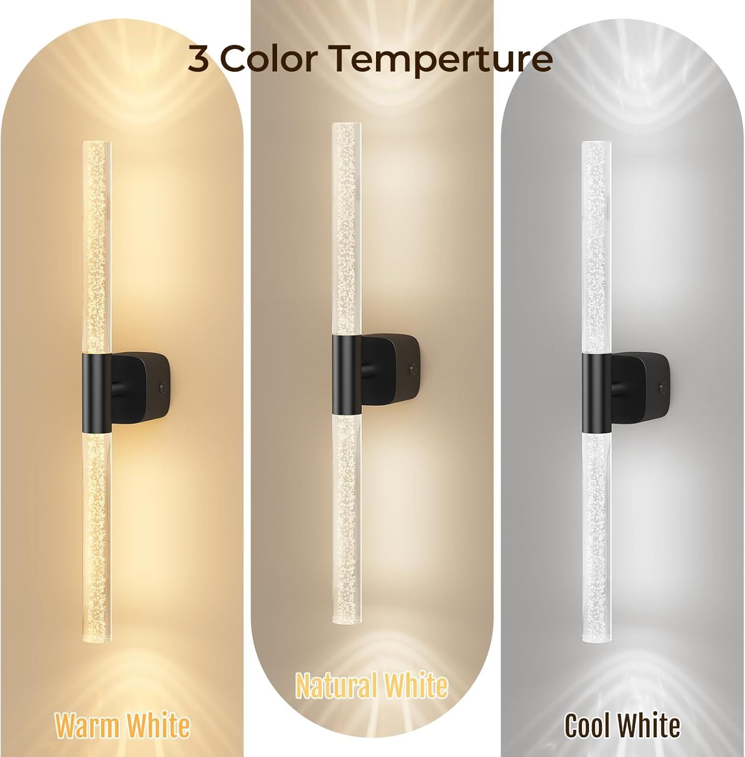 Rechargeable Battery Operated Wall Sconce Set of 2 with Remote Dimmable 350° Rotate - Black - Home & Garden > Lighting > Wall Lights - Rivercity House & Home Co. (ABN 18 642 972 209) - Affordable Modern Furniture Australia