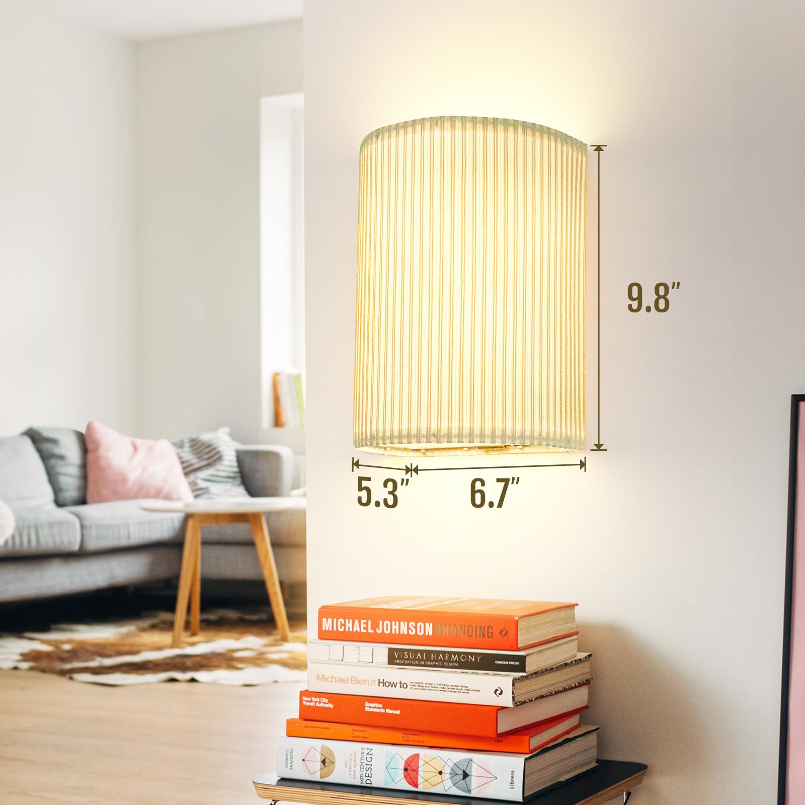 Rechargeable Battery Operated Wall Sconces Set of 2 with Remote, RGB 3 Colors 10 Brightness Levels, Timer - Multi-Color - Home & Garden > Lighting > Wall Lights - Rivercity House & Home Co. (ABN 18 642 972 209) - Affordable Modern Furniture Australia