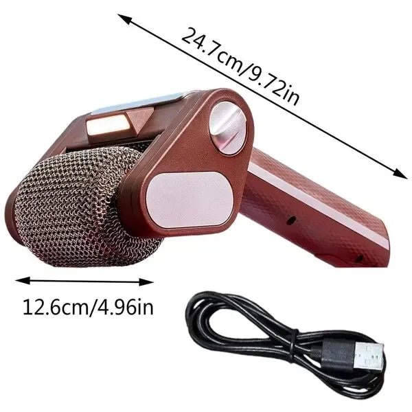 Rechargeable Cordless Electric BBQ Grill Cleaner with Stainless Steel Roller and LED Light - Brown - Home & Garden > BBQ > BBQ Cleaning - Rivercity House & Home Co. (ABN 18 642 972 209) - Affordable Modern Furniture Australia