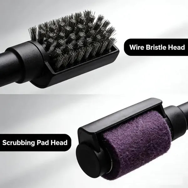 Rechargeable Cordless Electric Grill Cleaning Brush with 3-Speed Stainless Steel Head - Black - Home & Garden > BBQ > BBQ Cleaning - Rivercity House & Home Co. (ABN 18 642 972 209) - Affordable Modern Furniture Australia