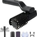 Rechargeable Cordless Electric Grill Cleaning Brush with 3-Speed Stainless Steel Head - Black